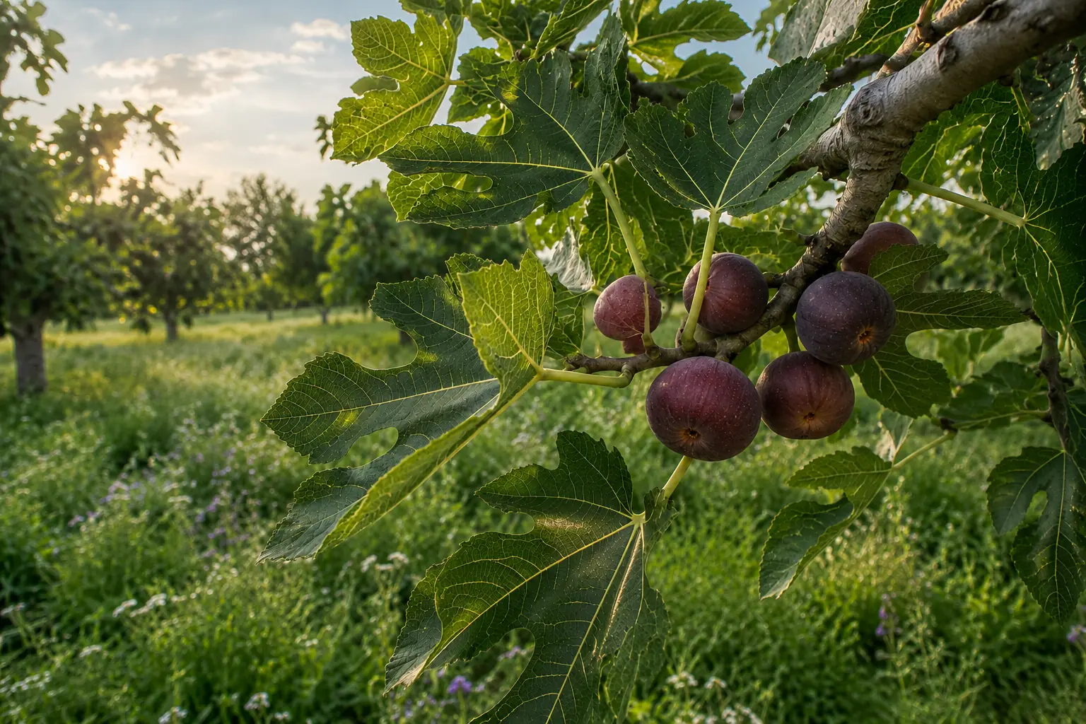 Figues mûres sur un figuier